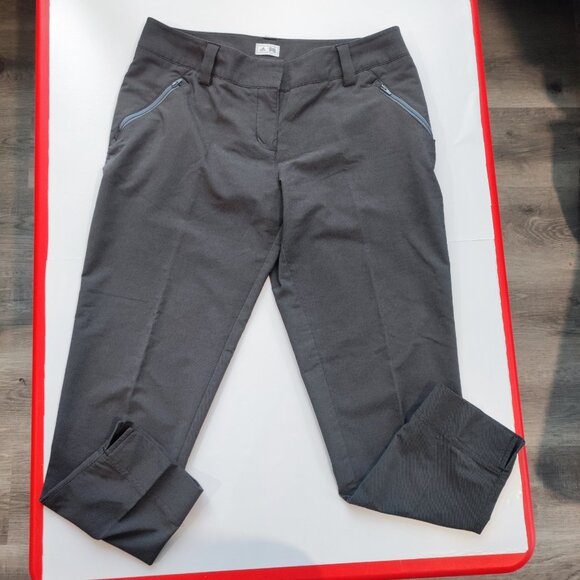 Adidas Climacool Golf pants crop zip pockets grey women's size 8 - Picture 1 of 11